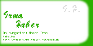 irma haber business card